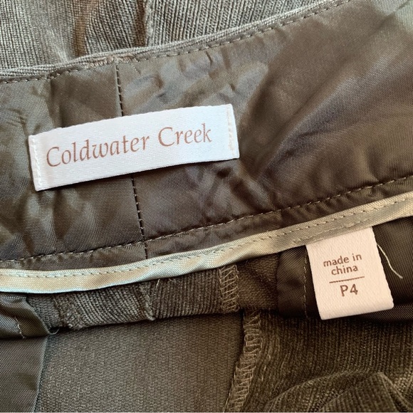 Coldwater Creek Dark Green Corduroy Pants Size P4 - Picture 3 of 8